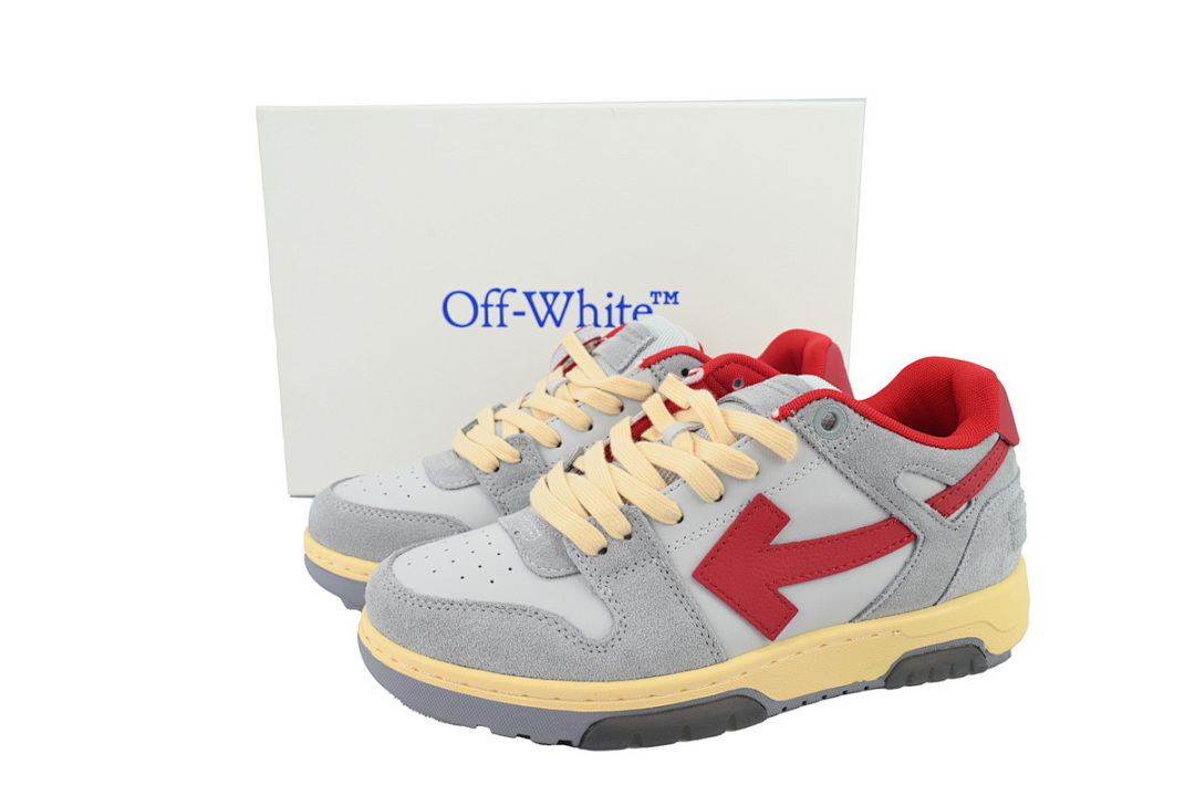 Off-White Out of Office Low 'Light Grey Red'