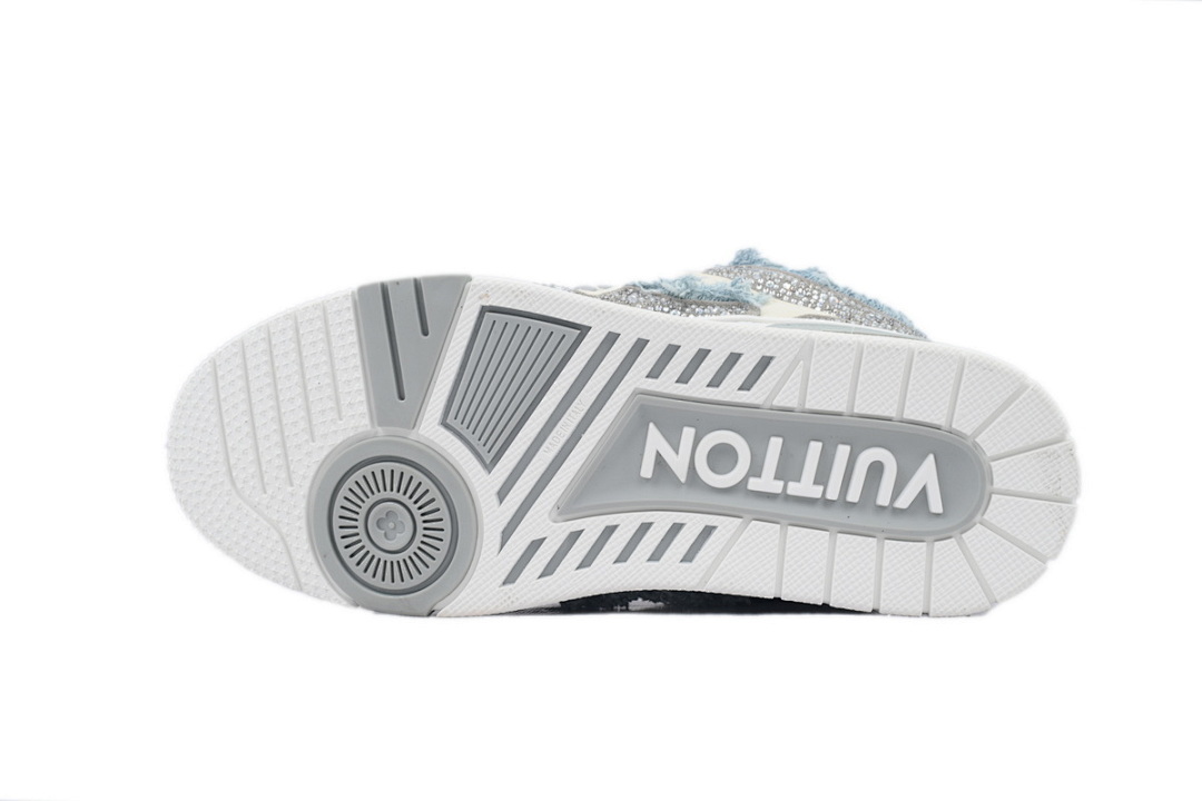 LOUIS VUITTON Horse Hair Gray White Diamond