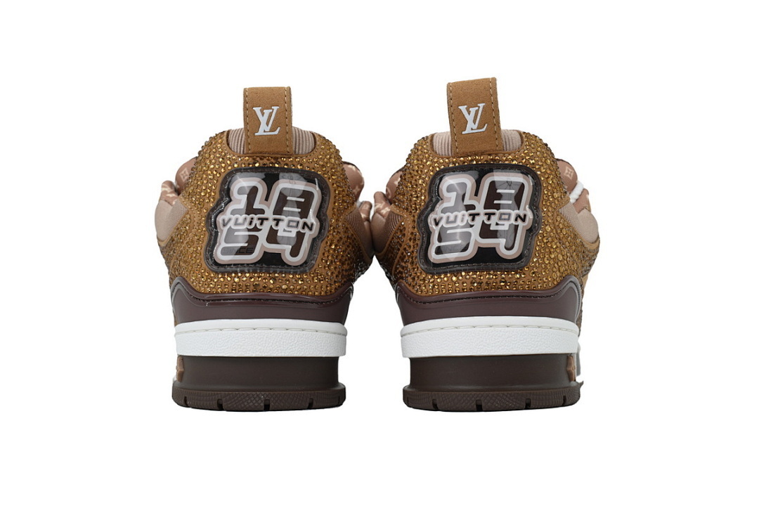  LOUIS VUITTON White Brown Diamond Surface