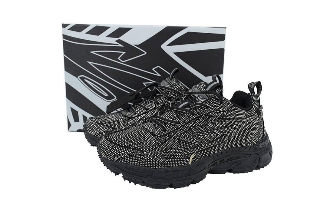 OMIA189S21 LEA004 1001 FF-WHITE Out Of Black Glitter