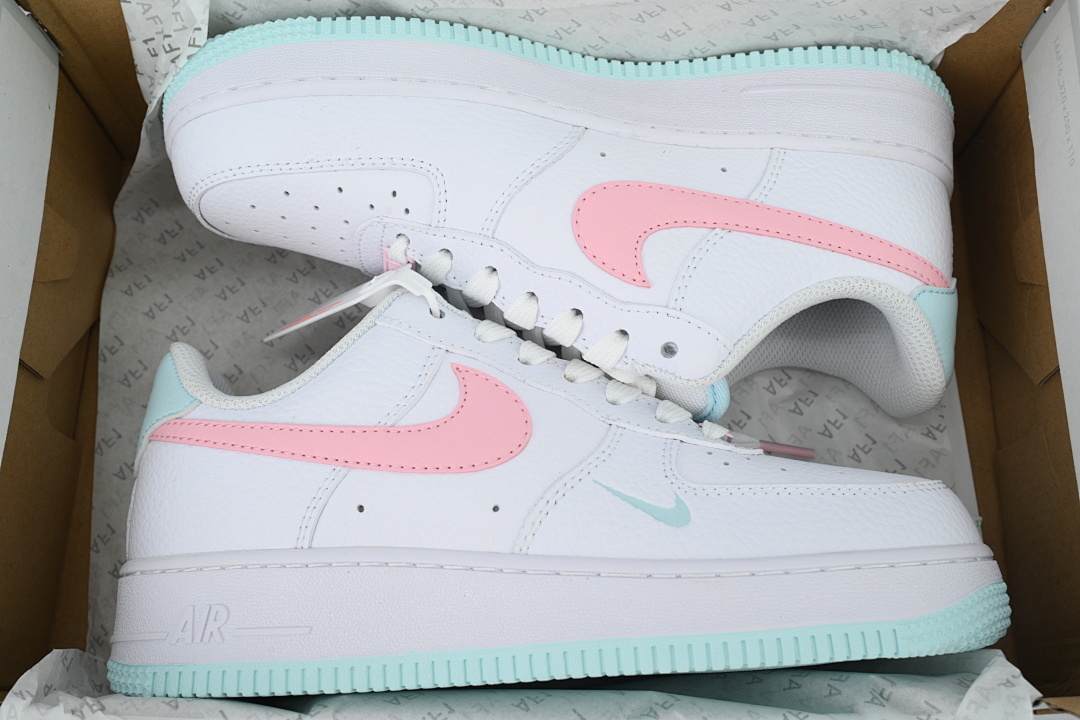 Nike Air Force 1 '07 'White Pink Foam Glacier Blue'