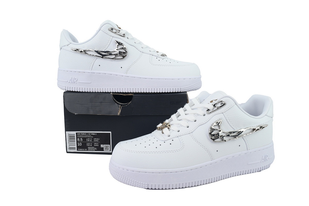Air Force 1 '07 Premium 'Molten Metal Swoosh Pack - Chrome'