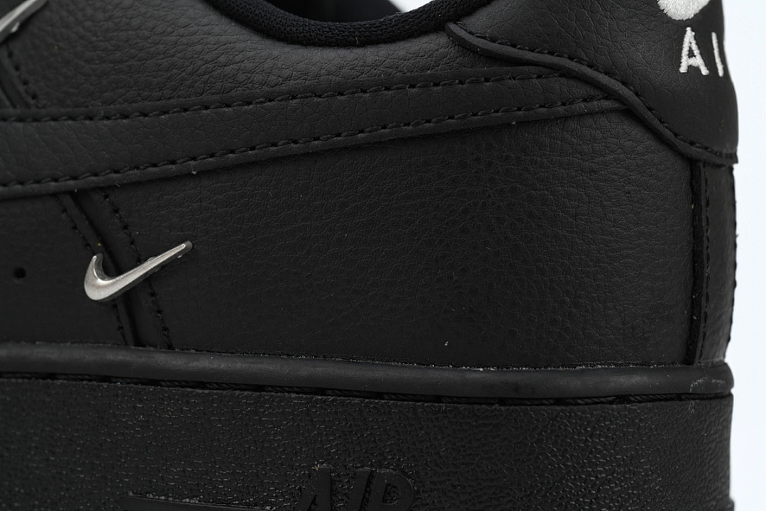 Nike Air Force 1 Low Black Silver Mini Swoosh