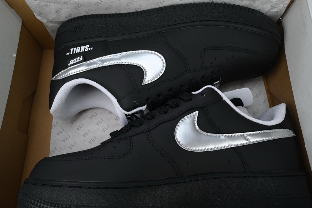 Nike Air Force 1 Low Black Silver