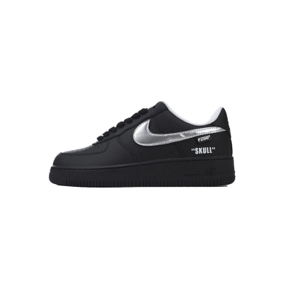 Nike Air Force 1 Low Black Silver 01