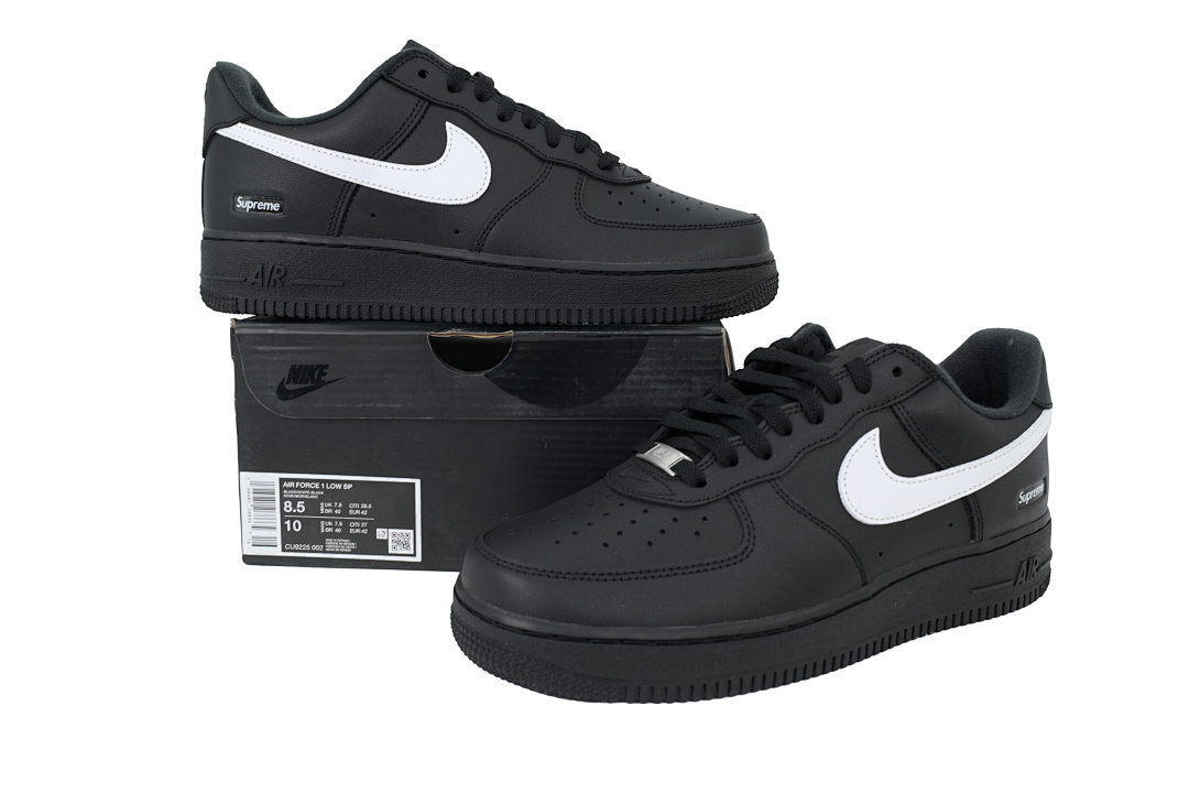 Nike Supreme x Air Force 1 Low 'Box Logo - Black White'