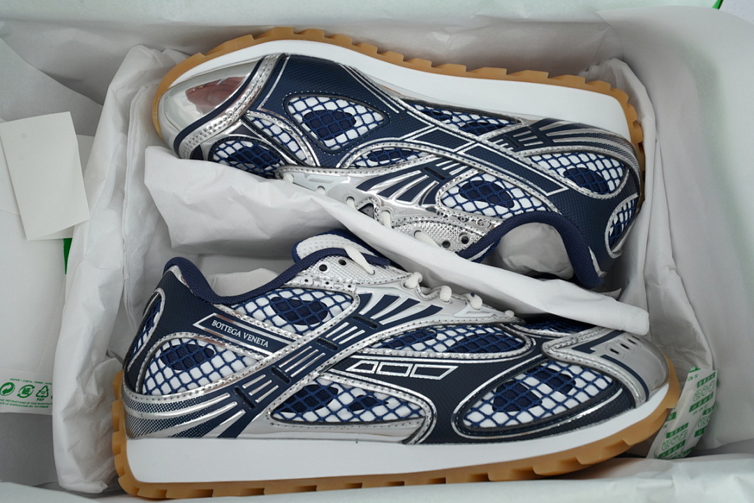  Bottega Veneta Orbit  Deep Blue Silver