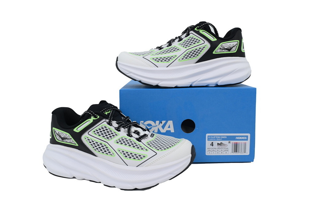 1155370-BWHT Clifton One9 'White Black Green