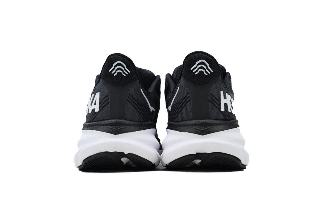 1132210-BWHT HOKA Clifton 9 2E Wide 'Black White'