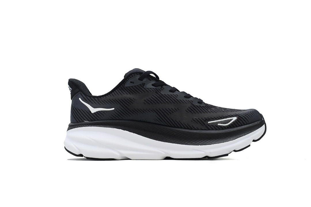 1132210-BWHT HOKA Clifton 9 2E Wide 'Black White'