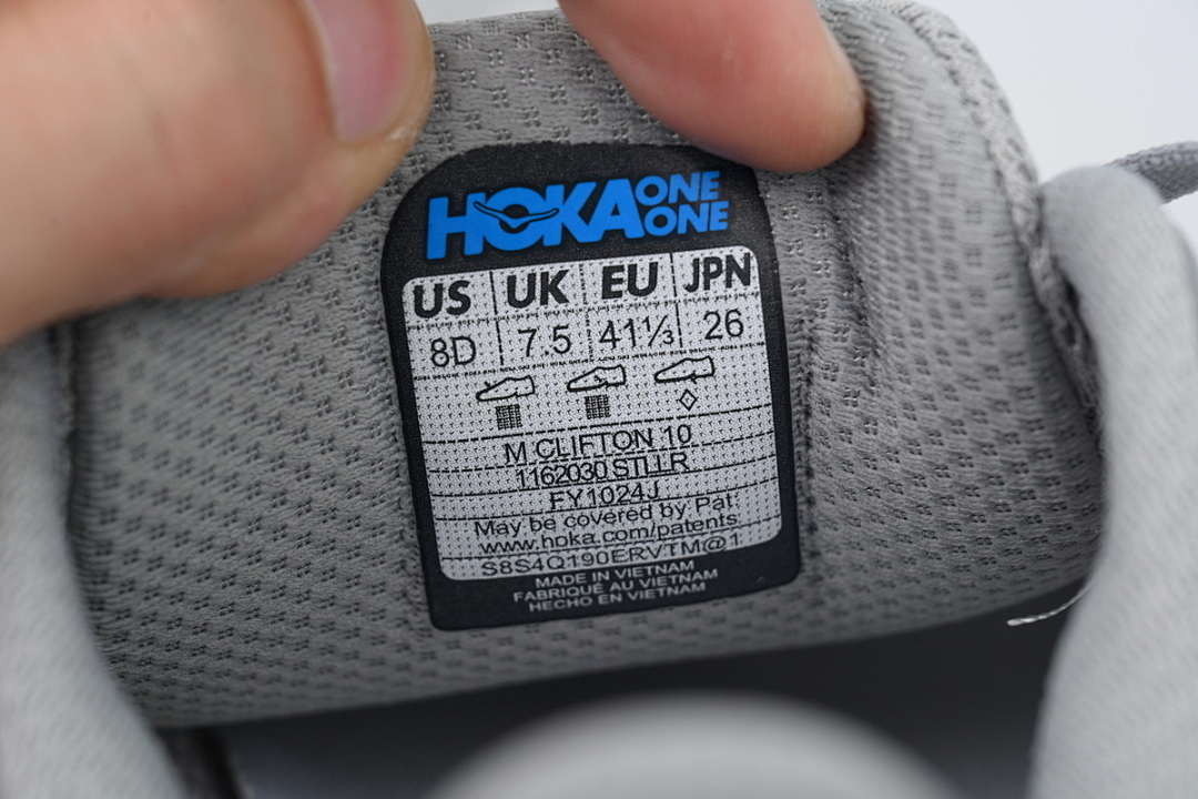 1162051-STLLR Clifton 10 Extra Wide 'Stellar Grey'