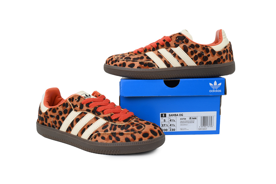 JI2734 Adidas Wmns Samba OG 'Cheetah Pack - Preloved Red'
