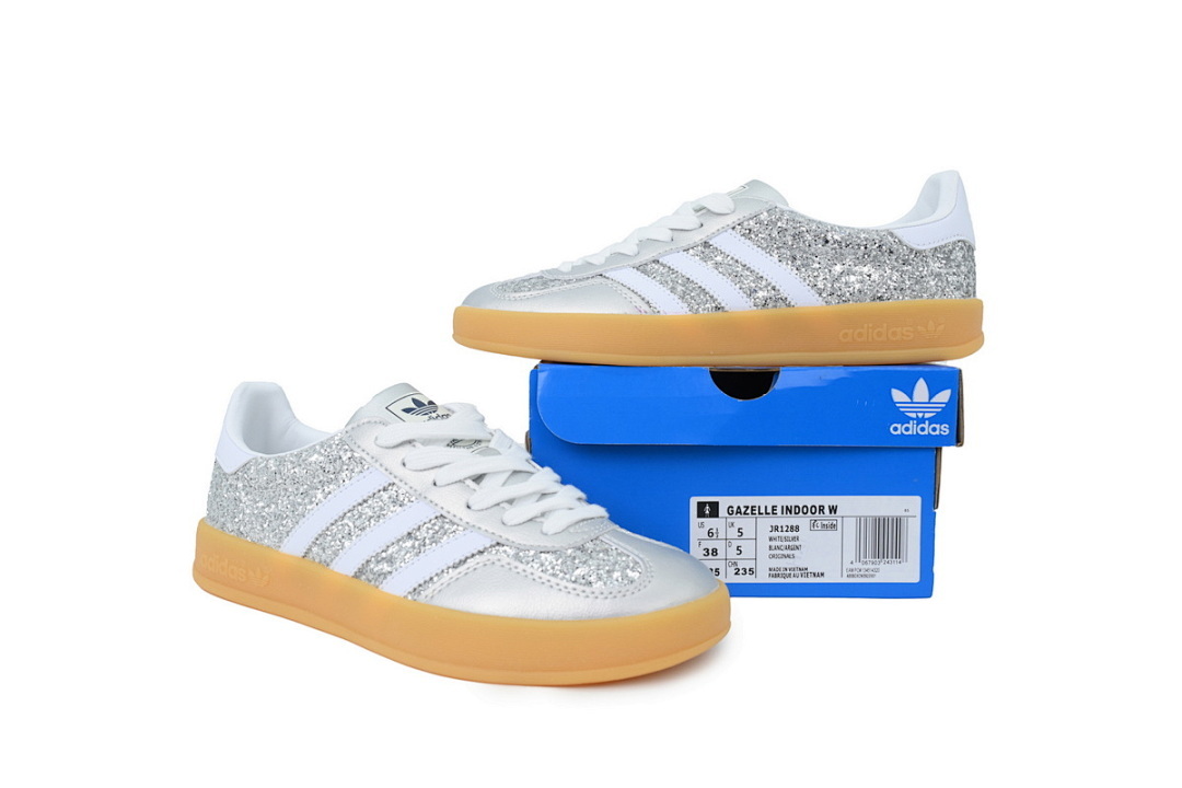 JR288 Adidas Samba Silvery White