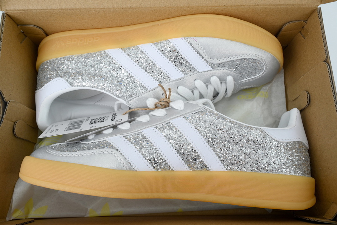 JR288 Adidas Samba Silvery White