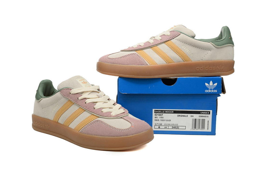  ID1007 adidas Gazelle Indoor 'Off White Preloved Yellow'