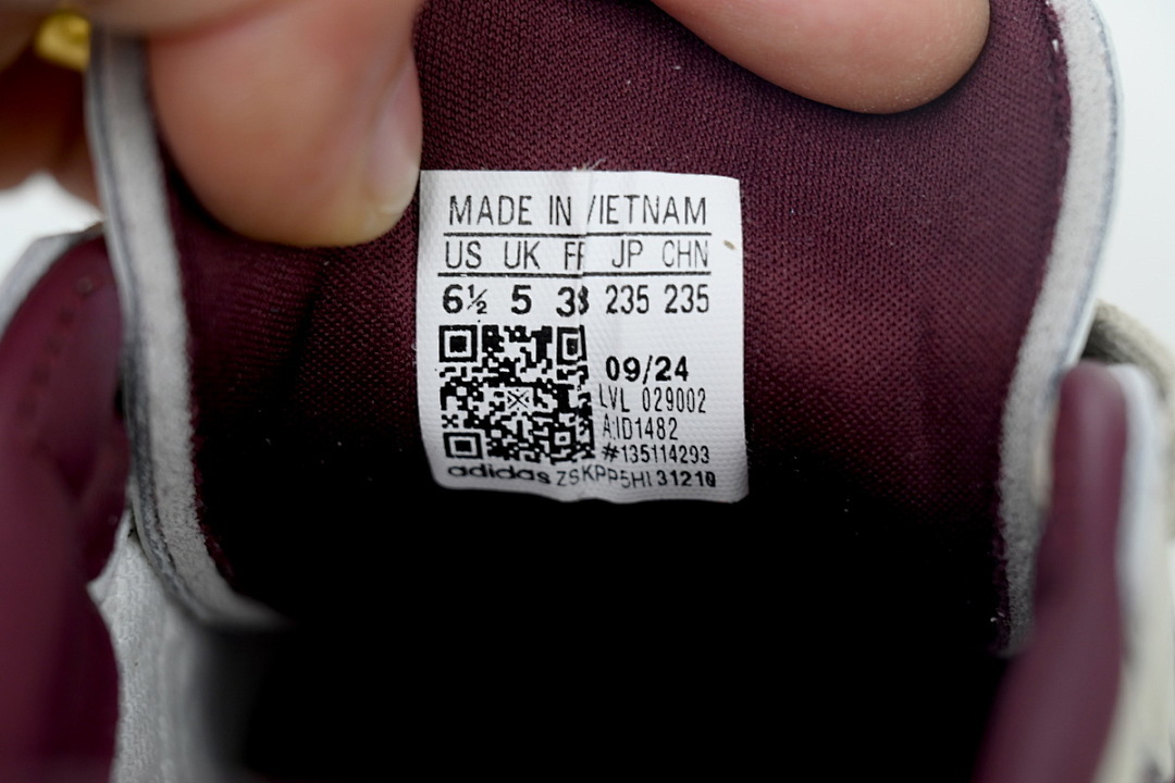 ID1482 Samba OG 'Putty Grey Maroon'