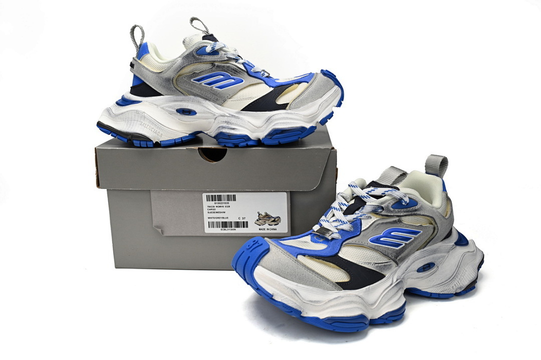 Balenciaga CARGO Black, White, And Blue