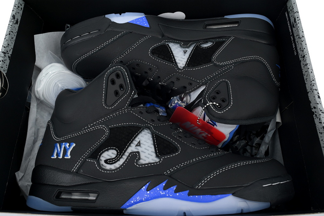 DV4982-004 Awake NY x Air Jordan 5 Retro 'Black Racer Blue'