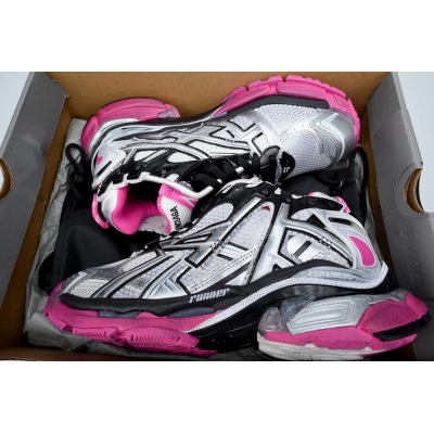 677402 W3RB2 9155Balenciaga Runner Silver Red 02