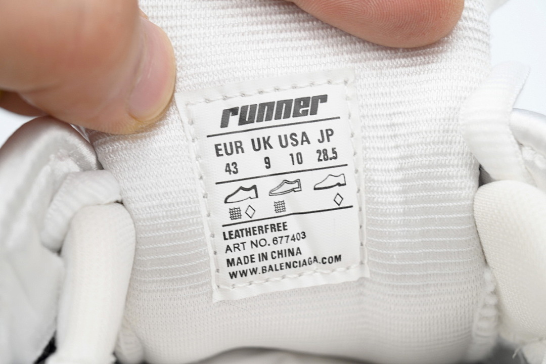 Balenciaga Runner White Black Gray