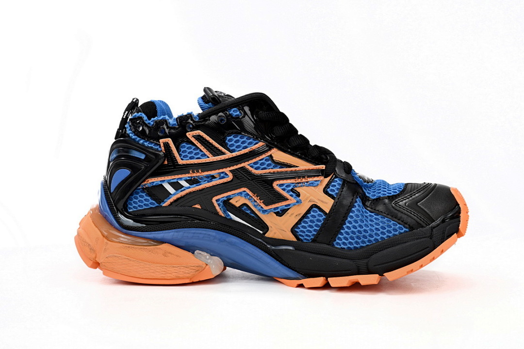 677402 W3RB2 1120 Balenciaga Runner Blue Yellow Black