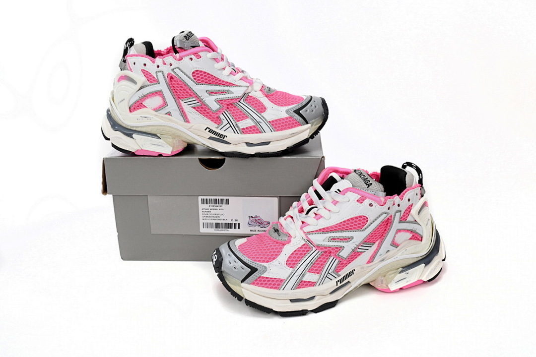 677402 W3RBN 9155 Balenciaga White Red Powder