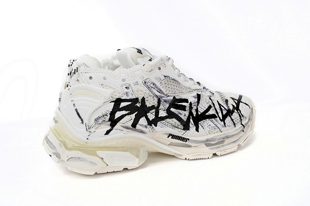 Balenciaga Runner White And Black Characters