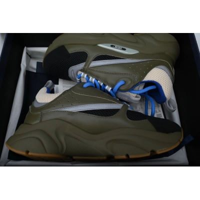 Dior Olive Green 'B22' Sneakers Cream 02
