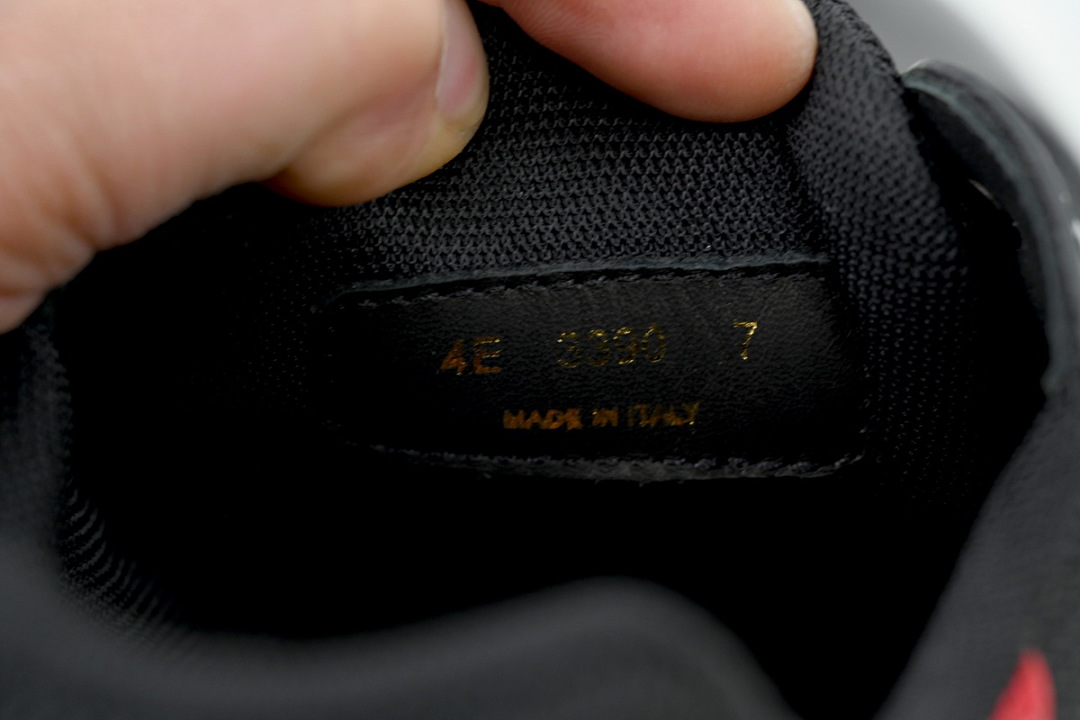 Prada Sneakers Black Red Tail