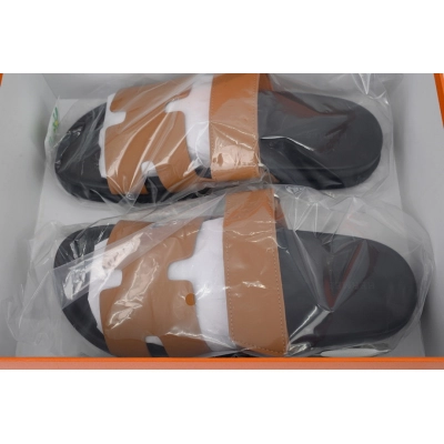 Hermès Flat Sandals Brown 02