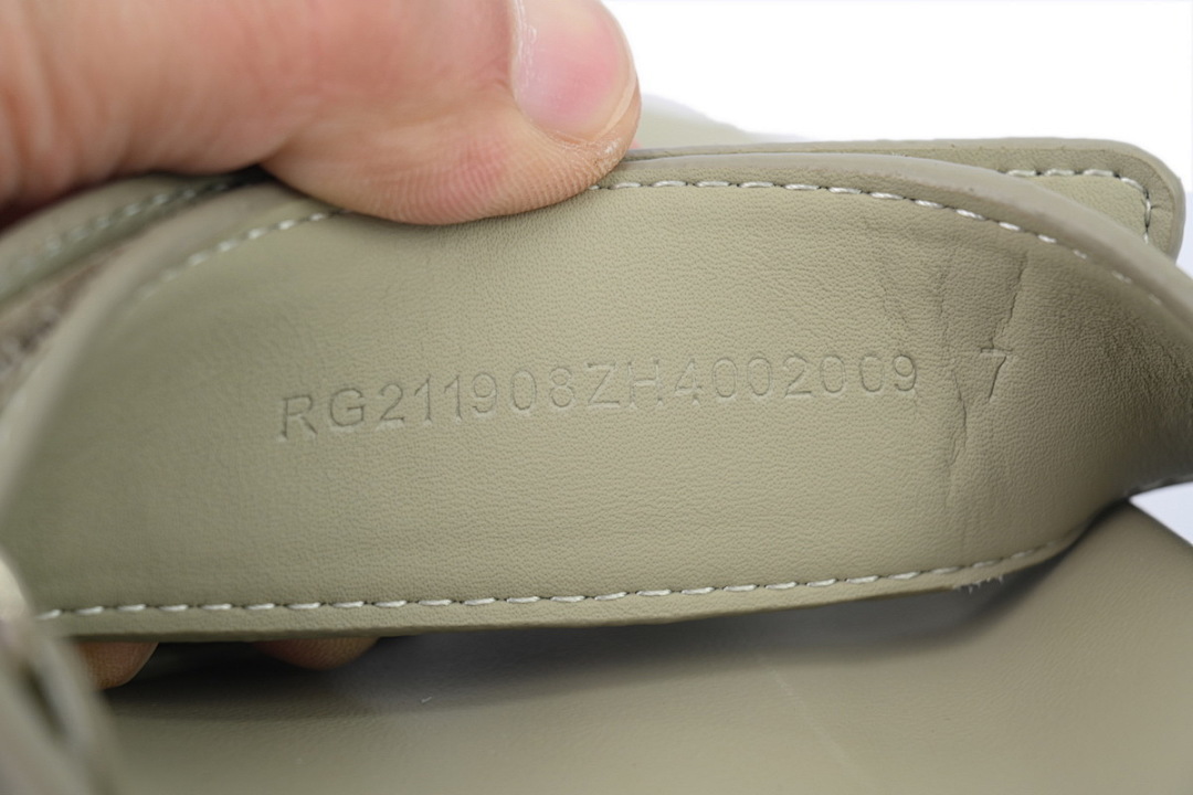 Hermès Flat Sandals Khaki