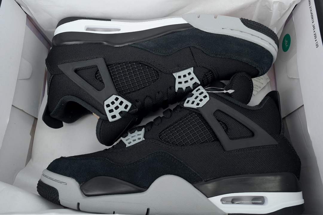 Air Jordan 4 Retro Black Canvas