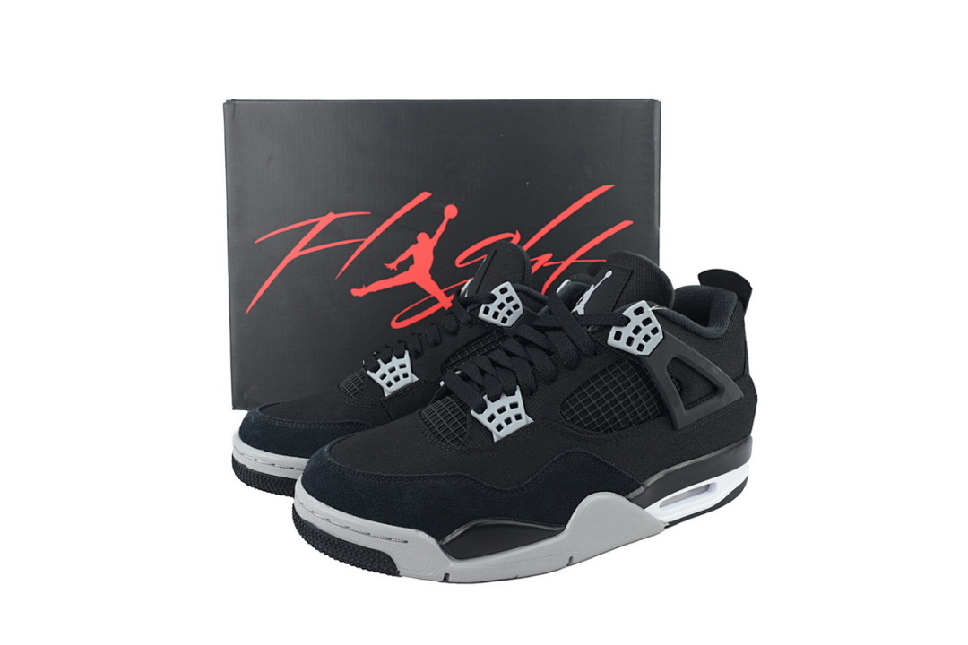 Air Jordan 4 Retro Black Canvas