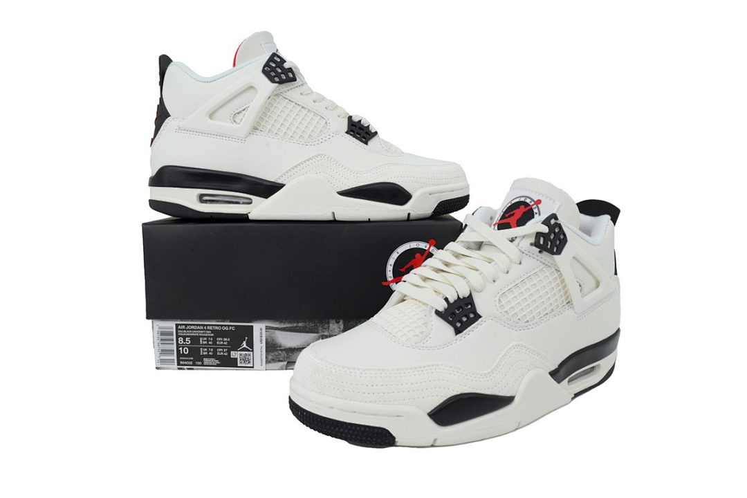 Air Jordan 4 Retro White Black And Red