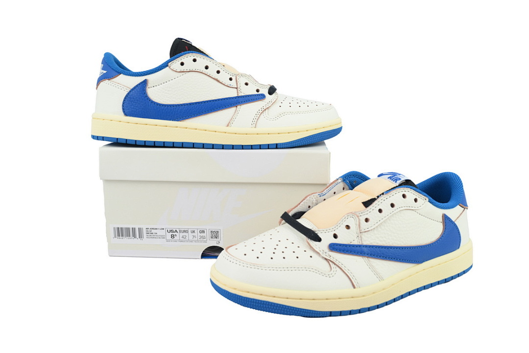 DM7866-104 Fragment Design x Travis Scott x Air Jordan 1 Retro Low OG SP 'Sail