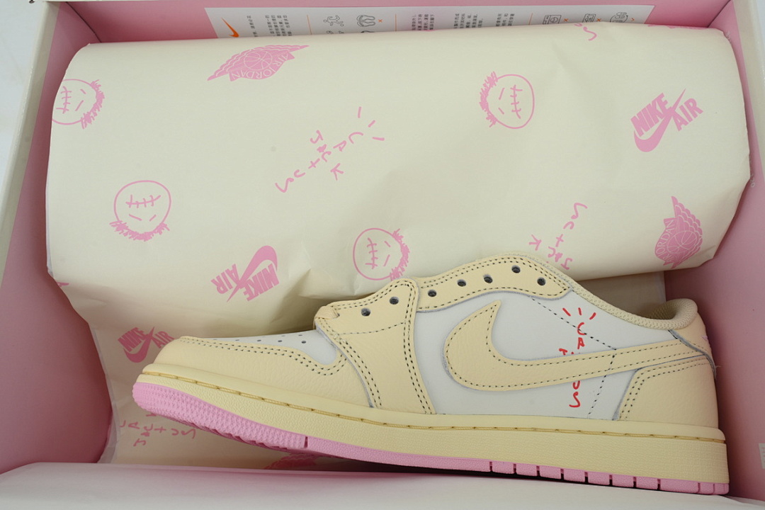 Travis Scott x Air Jordan 1 Retro Low OG 'Muslin Pink'