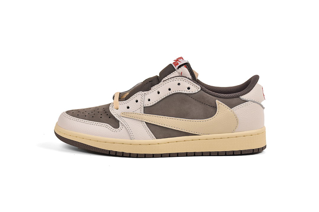 Travis Scott x Air Jordan 1 Low White Brown Barb