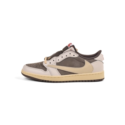 Travis Scott x Air Jordan 1 Low White Brown Barb 01
