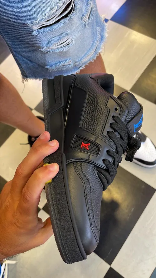 Louis Vuitton Trainer Black Litchi Pattern review 