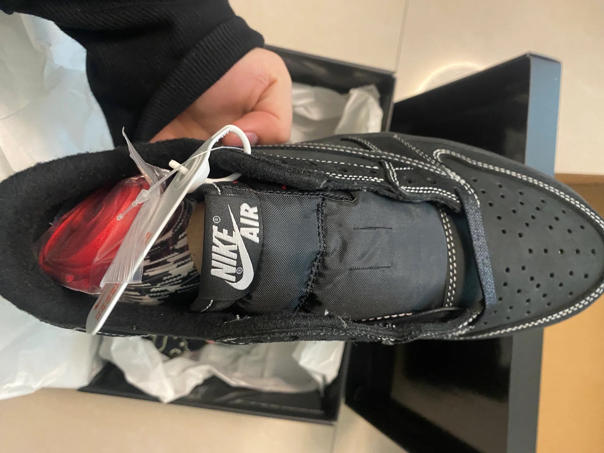 🔥 Travis Scott x Air Jordan 1 Low Black Phantom review Sabrina 02