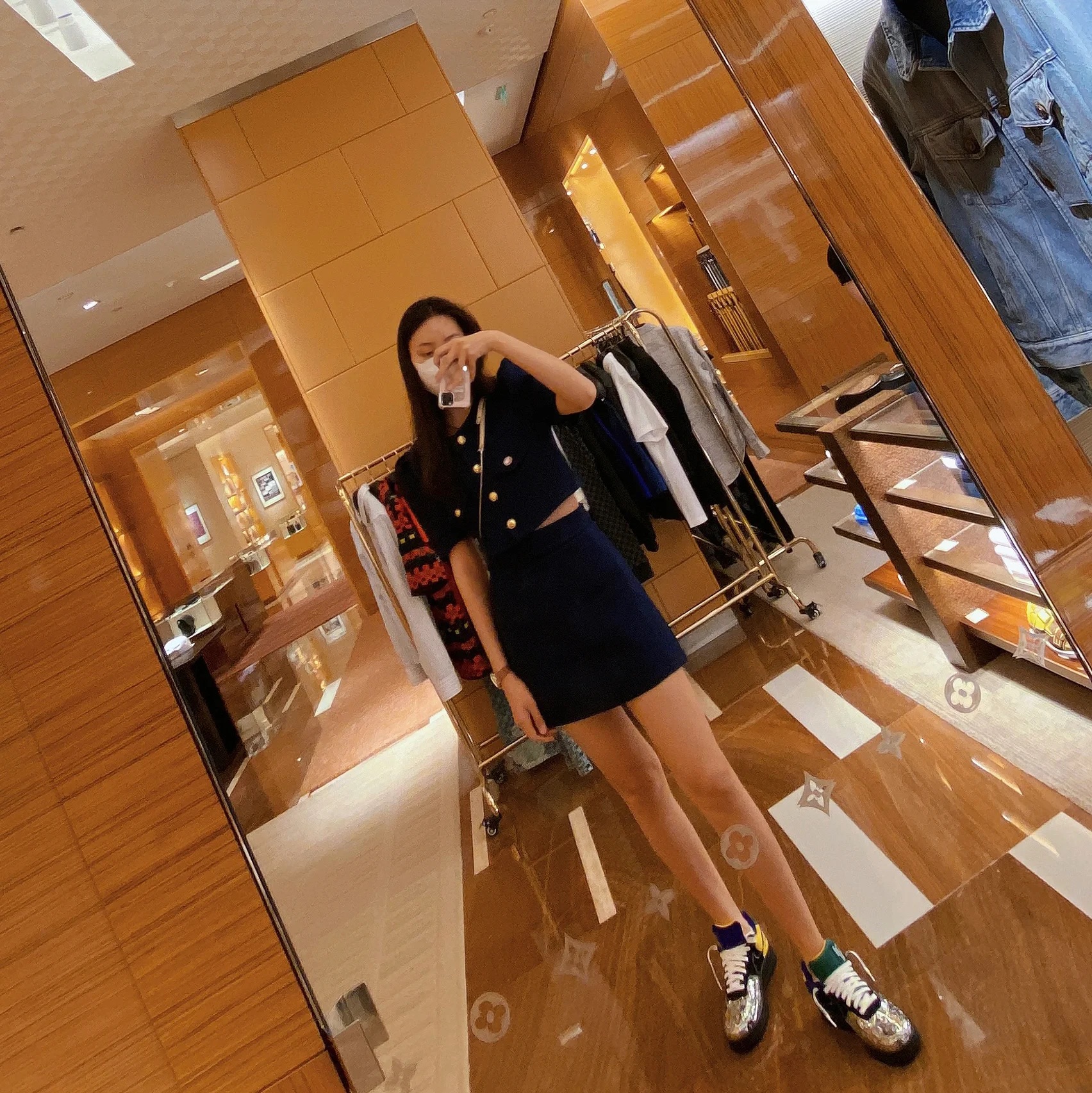 Louis Vuitton x Nike Air Force 1 Silver Yellow review Michelle