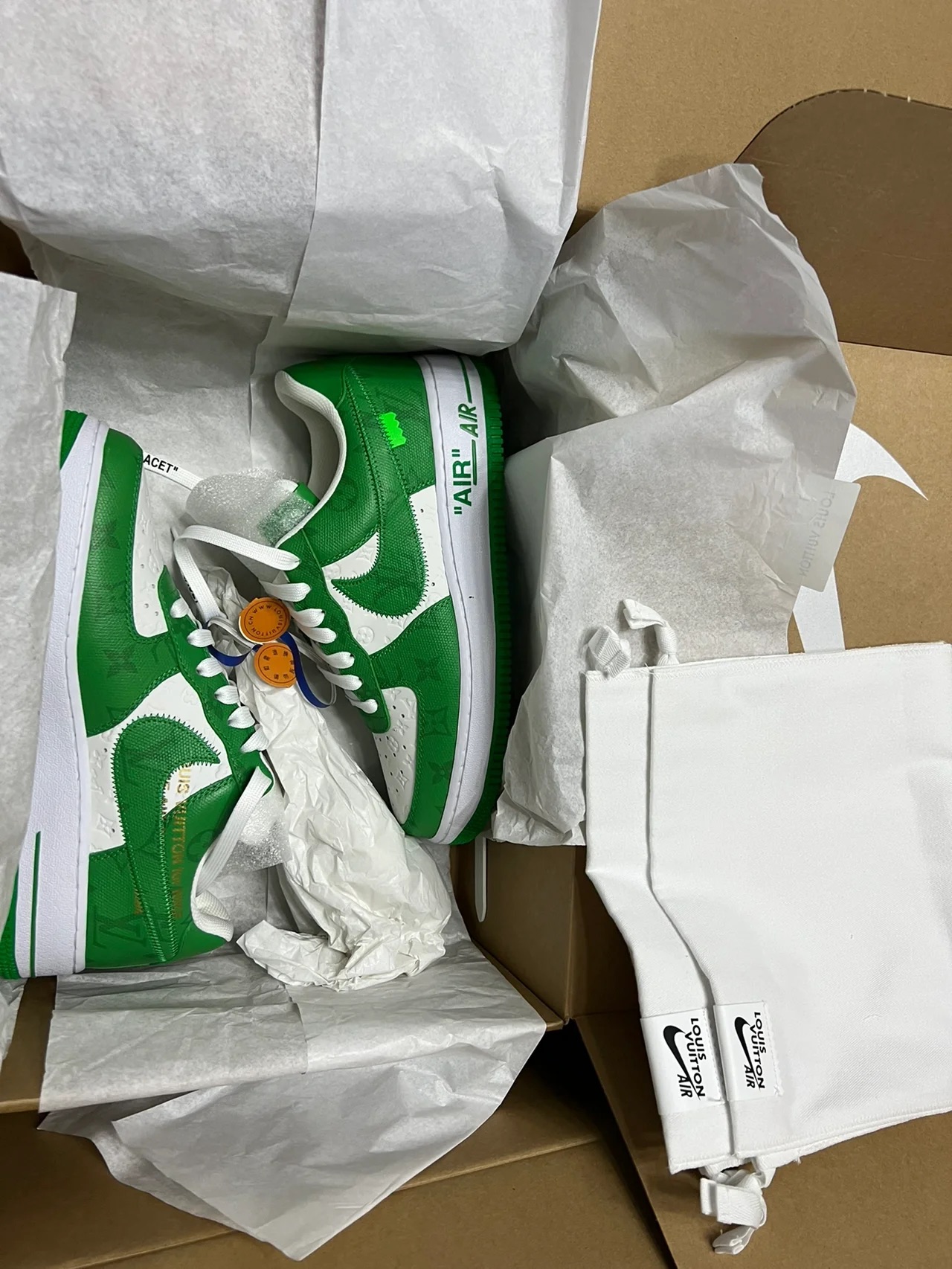 Louis Vuitton x Nike Air Force 1 White Green review jason dalton