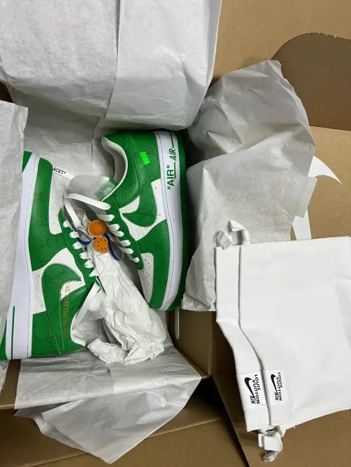 Louis Vuitton x Nike Air Force 1 White Green review 