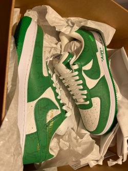 Louis Vuitton x Nike Air Force 1 White Green review genghis80