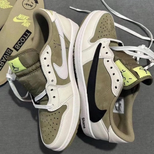 🔥Travis Scott x Air Jordan 1 Low Golf “Olive” review 