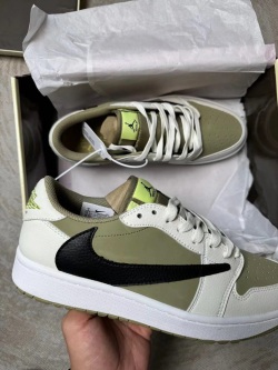 🔥Travis Scott x Air Jordan 1 Low Golf “Olive” review Kenneth calhoun