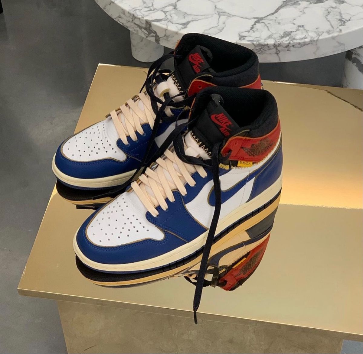 XP Union X Air Jordan 1 OG Hi Retro“Blue Toe”  review Lila