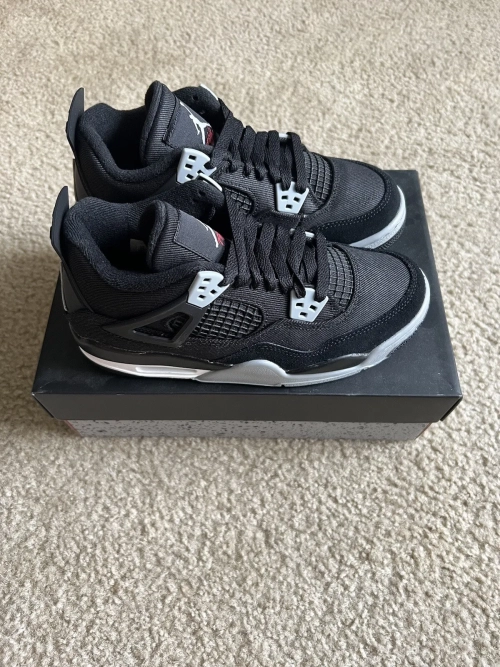 Q4 Batch  Air Jordan 4 Retro Black Canvas review 