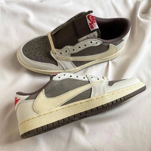  XPTravis Scott x Air Jordan 1 Low White Brown Barb review 