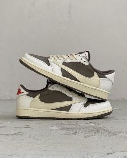  XPTravis Scott x Air Jordan 1 Low White Brown Barb review Ella 01